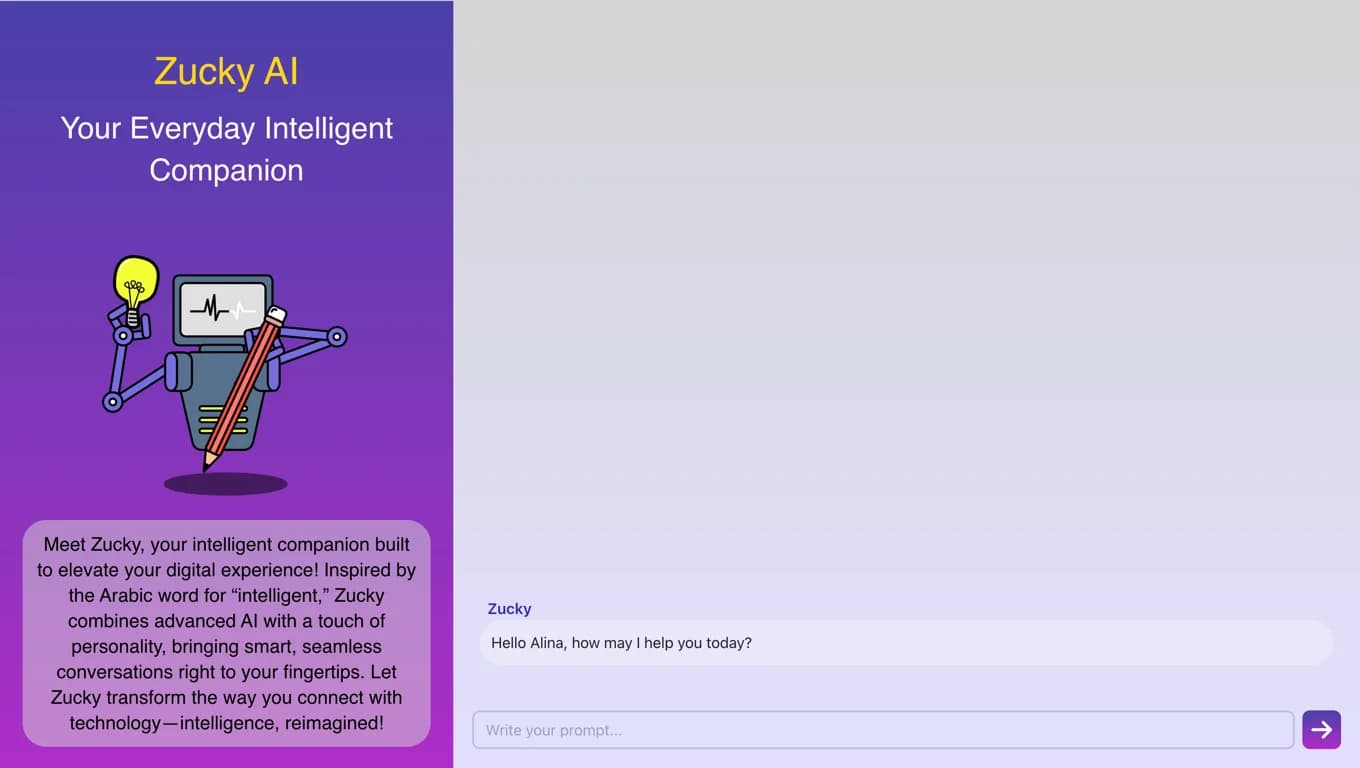 Zucky AI project screenshot